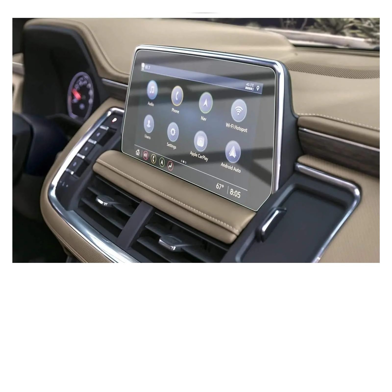 Für Chevrolet Für Tahoe Für Suburban Für GMC Für Yukon 2021-2023 10,2 Zoll Auto GPS Navigation Gehärtetem Glas Bildschirm Film Schutz Navigation Schutzfolie Aus Gehärtetem Glas von YAKISA