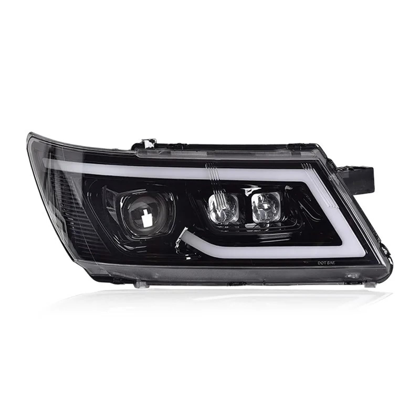 Für Dodge Für Journey 2009-2019 Auto Styling Kopf Lampe Scheinwerfer DRL Projektor Objektiv Dynamische Blinker Scheinwerferglas Gehäuse Streuscheibe von YAKISA