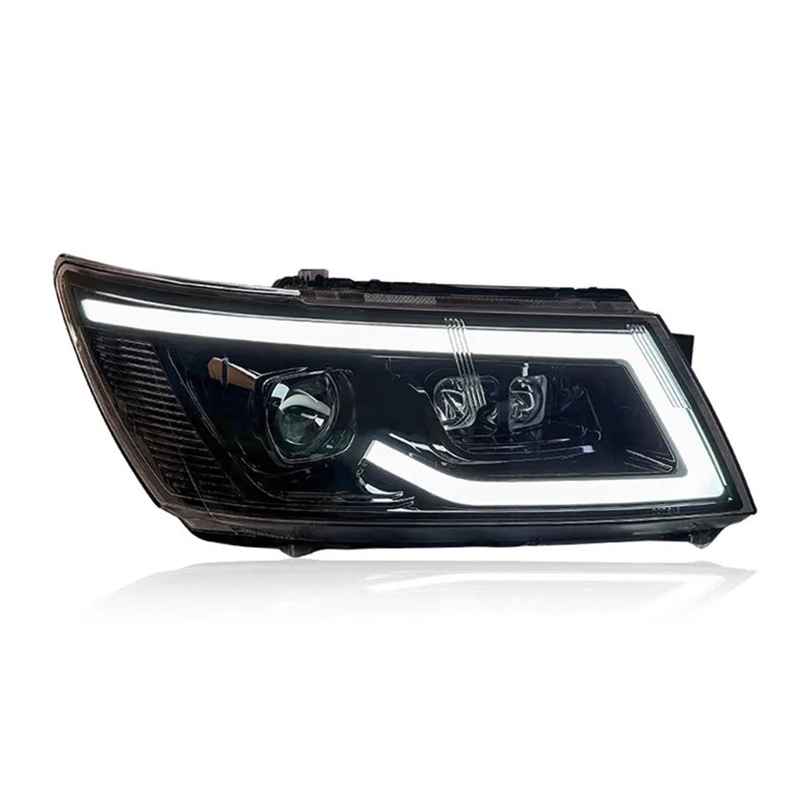 Für Dodge Für Journey 2009-2019 Scheinwerfer DRL Projektor Objektiv Dynamische Blinker Scheinwerferglas Gehäuse Streuscheibe von YAKISA