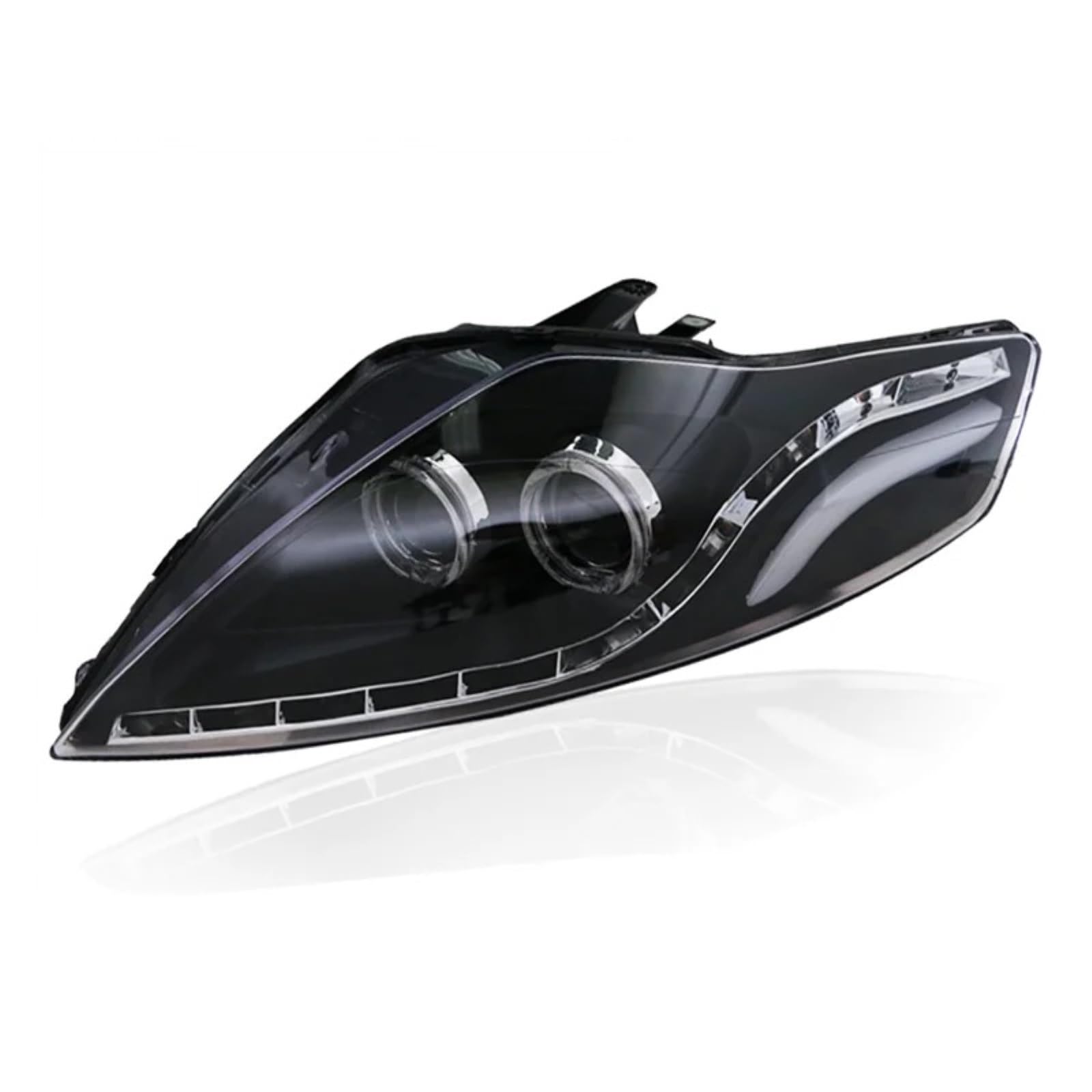 Für Ford Für Mondeo 2007-2012 Scheinwerfer Für Ford Für Fusion Kopf Lampe DRL H7 D2H Engel Auge Bi Xenon Strahl Dynamische Blinker Scheinwerferglas Gehäuse Streuscheibe(Headlight No Bulb) von YAKISA