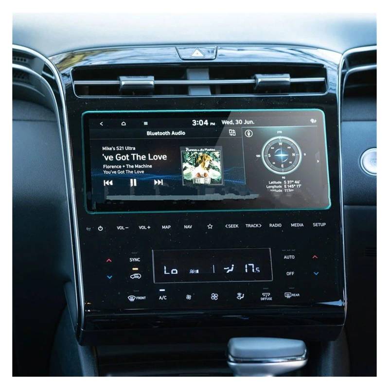 Für Hyundai Für Tucson Für Elite 2021 10,25 Zoll Auto GPS Navigation Radio AU Version Auto Schutz Gehärtetem Glas Bildschirm Aufkleber Navigation Schutzfolie Aus Gehärtetem Glas von YAKISA