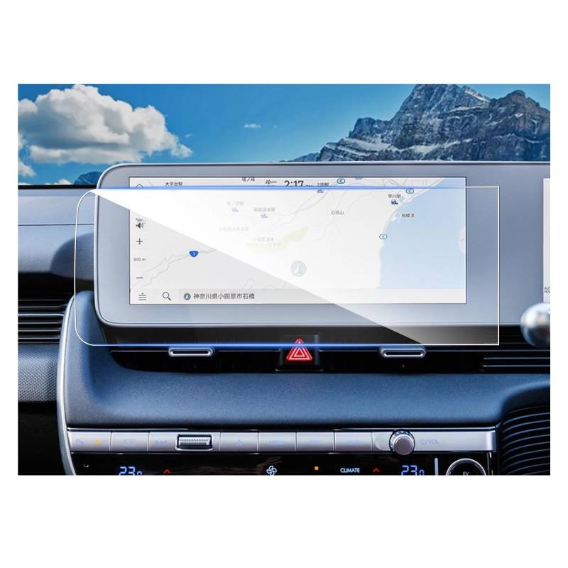 Für Ioniq 5 2021-2023 2024 12-Zoll-Auto-Multimedia-Radio-Displayschutzfolie Auto-Innenausstattung Navigation Schutzfolie Aus Gehärtetem Glas(Right Hand Drive) von YAKISA