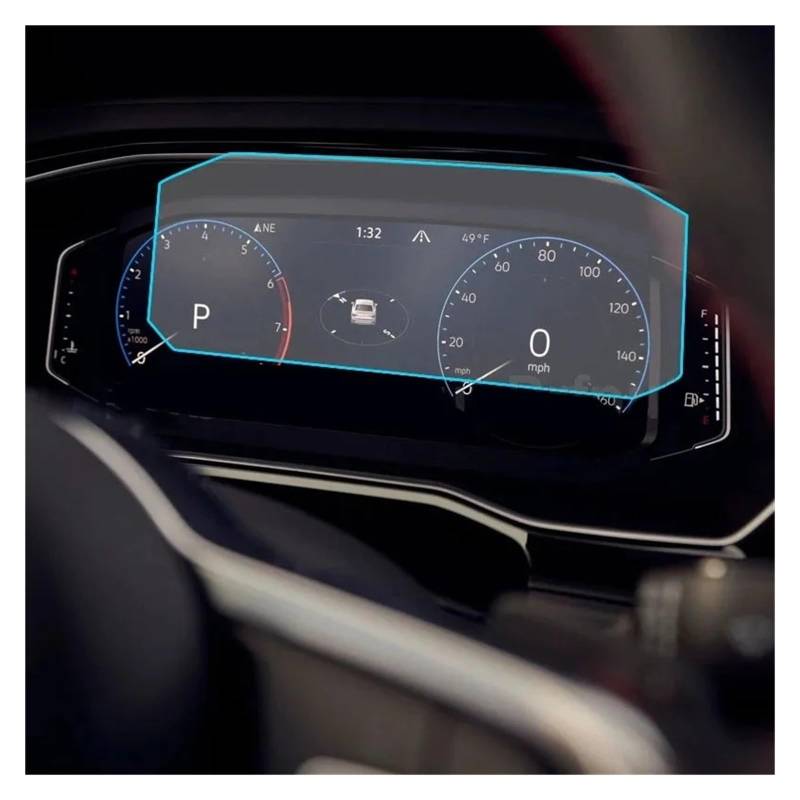 Für Jetta Für SEL 2019 2020 2021 Auto Navigtion Gehärtetem Glas LCD Screen Schutz Film Aufkleber Schutz Dashboard Navigation Schutzfolie Aus Gehärtetem Glas(for Instrument) von YAKISA