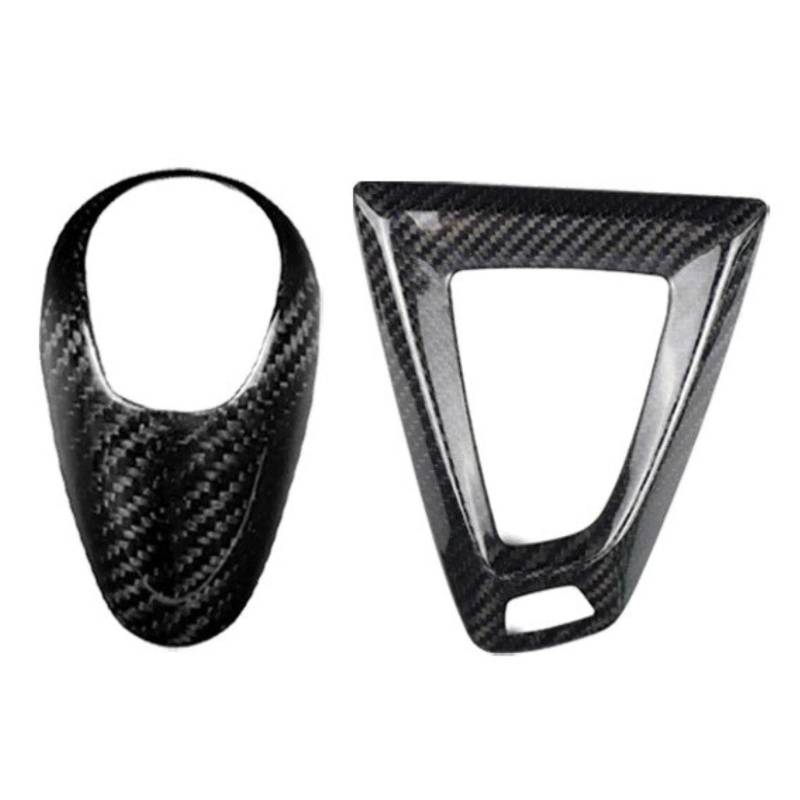 Für M2 F87 Für M3 F80 Für M4 F82 Für M5 F83 F10 F85 X5M F86 X6M F12 1 Stücke Carbon Faser Schwarz Mittelkonsole Schaltknauf Trim Abdeckung Auto Zentrale Steuerung Trim Aufkleber(Model A C-RHD) von YAKISA