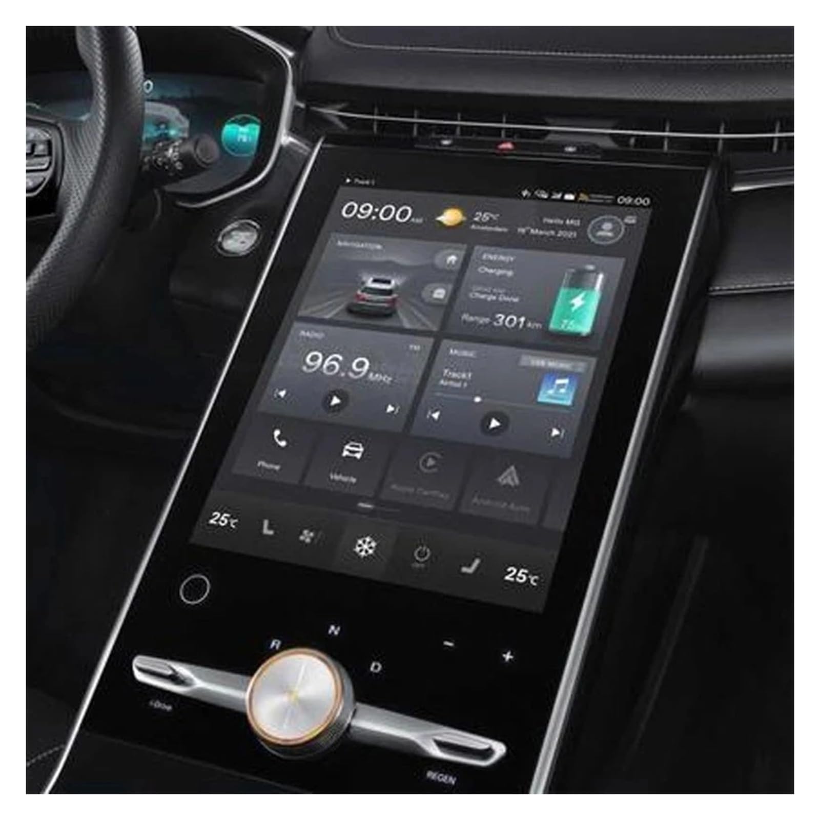 Für MG Für Marvel R Für Electric 2021 2022 19,4 Zoll Auto-Infotainment-Radio GPS-Navigations-Accessor PET-Displayschutzfolie Navigation Schutzfolie Aus Gehärtetem Glas von YAKISA