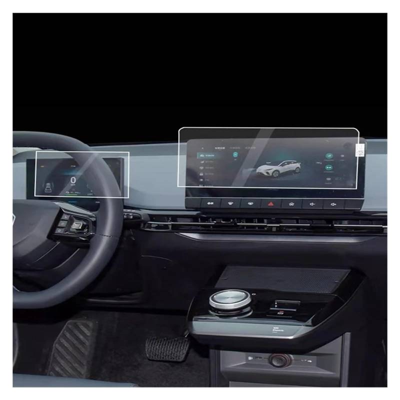 Für MG Für Mulan MG4 2021 2022 2023 Auto-Infotainment-Radio GPS-Navigations-Dashboard Displayschutz Aus Gehärtetem Glas Navigation Schutzfolie Aus Gehärtetem Glas(1 Set Glass) von YAKISA