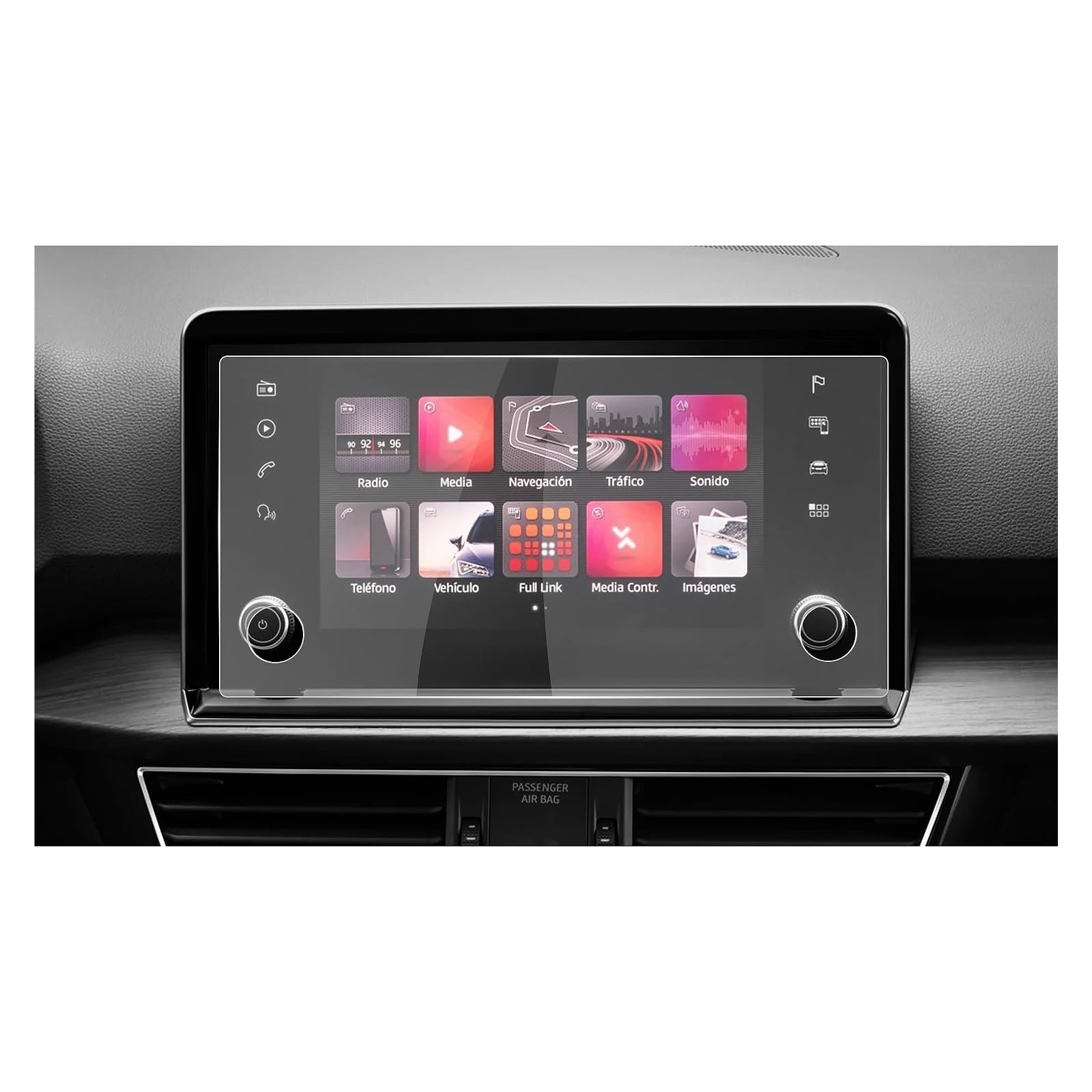 Für Seat Für Tarraco 2019 2020 8 Zoll Autonavigation Touch Center Displayschutzfolie Autoinnenausstattung Navigation Schutzfolie Aus Gehärtetem Glas(8-Inch) von YAKISA