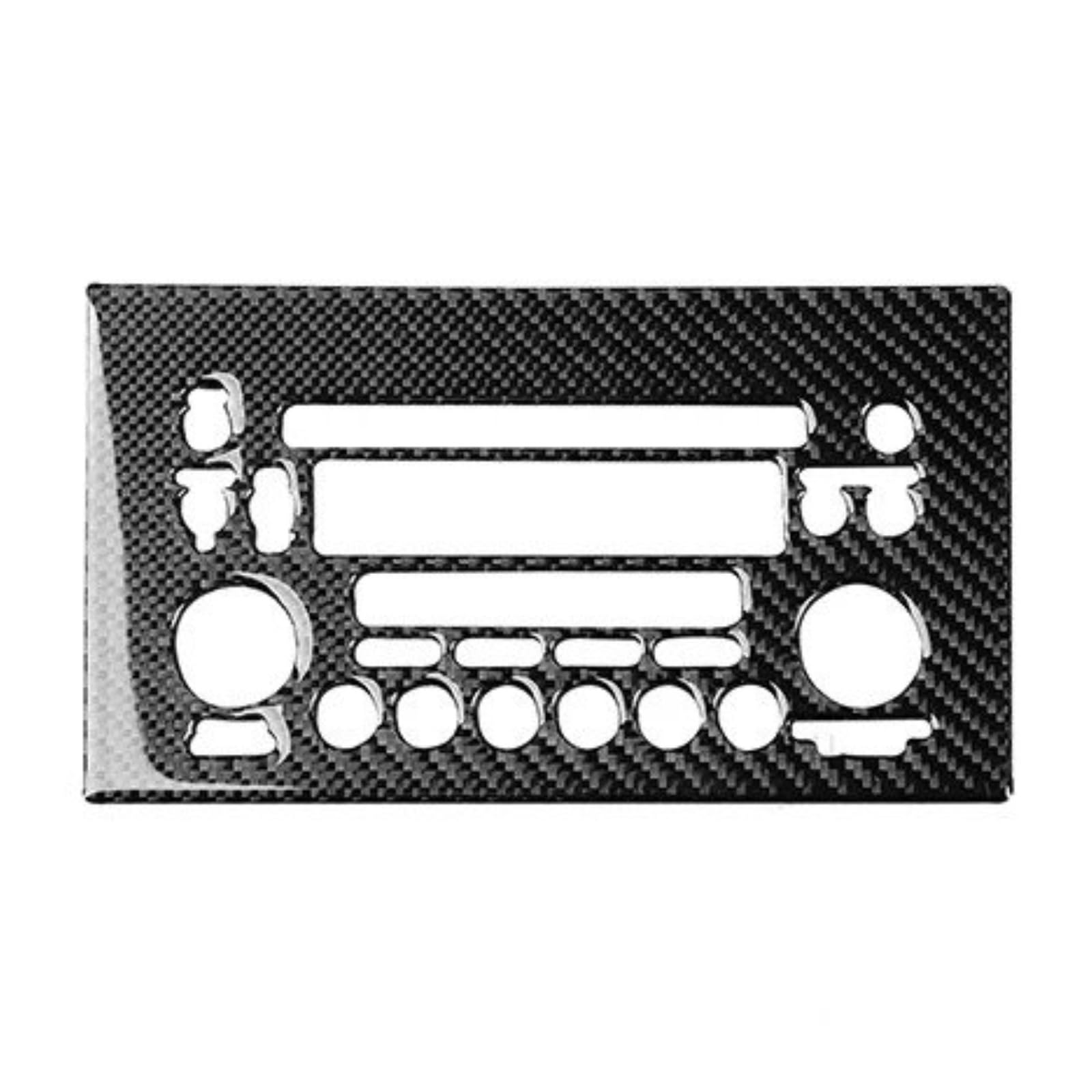 Für Suzuki Für Grand Für Vitara 2006-2013 Carbon Fiber Center Radio Control Panel Dekoration Abdeckung Auto Innen Trim Zubehör Aufkleber Auto Zentrale Steuerung Trim Aufkleber(A Black) von YAKISA