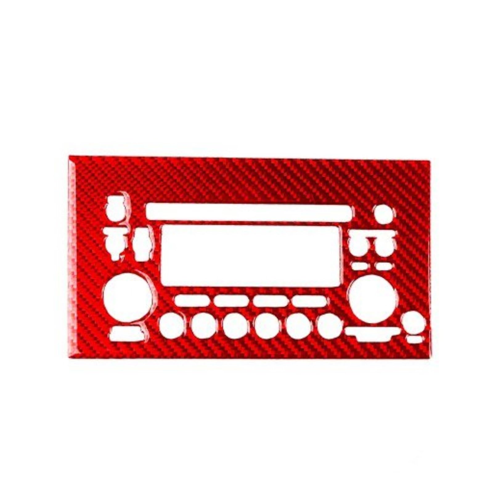 Für Suzuki Für Grand Für Vitara 2006-2013 Carbon Fiber Center Radio Control Panel Dekoration Abdeckung Auto Innen Trim Zubehör Aufkleber Auto Zentrale Steuerung Trim Aufkleber(B Red) von YAKISA