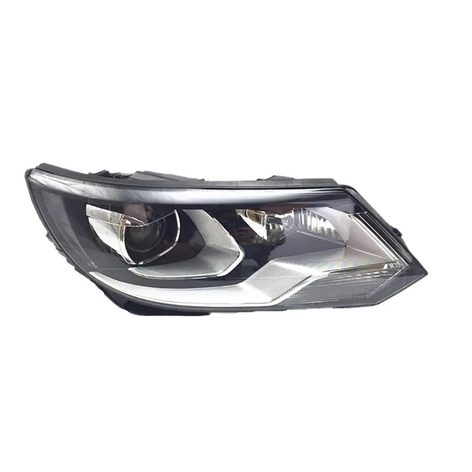 Für VW Für Tiguan 2013-2017 Scheinwerfer Scheinwerfer Montage Ohne Tagfahrlicht Auto Ganze Auto Licht Montage Scheinwerferglas Gehäuse Streuscheibe(2 Pcs Left and Right,Halogen Headlights) von YAKISA