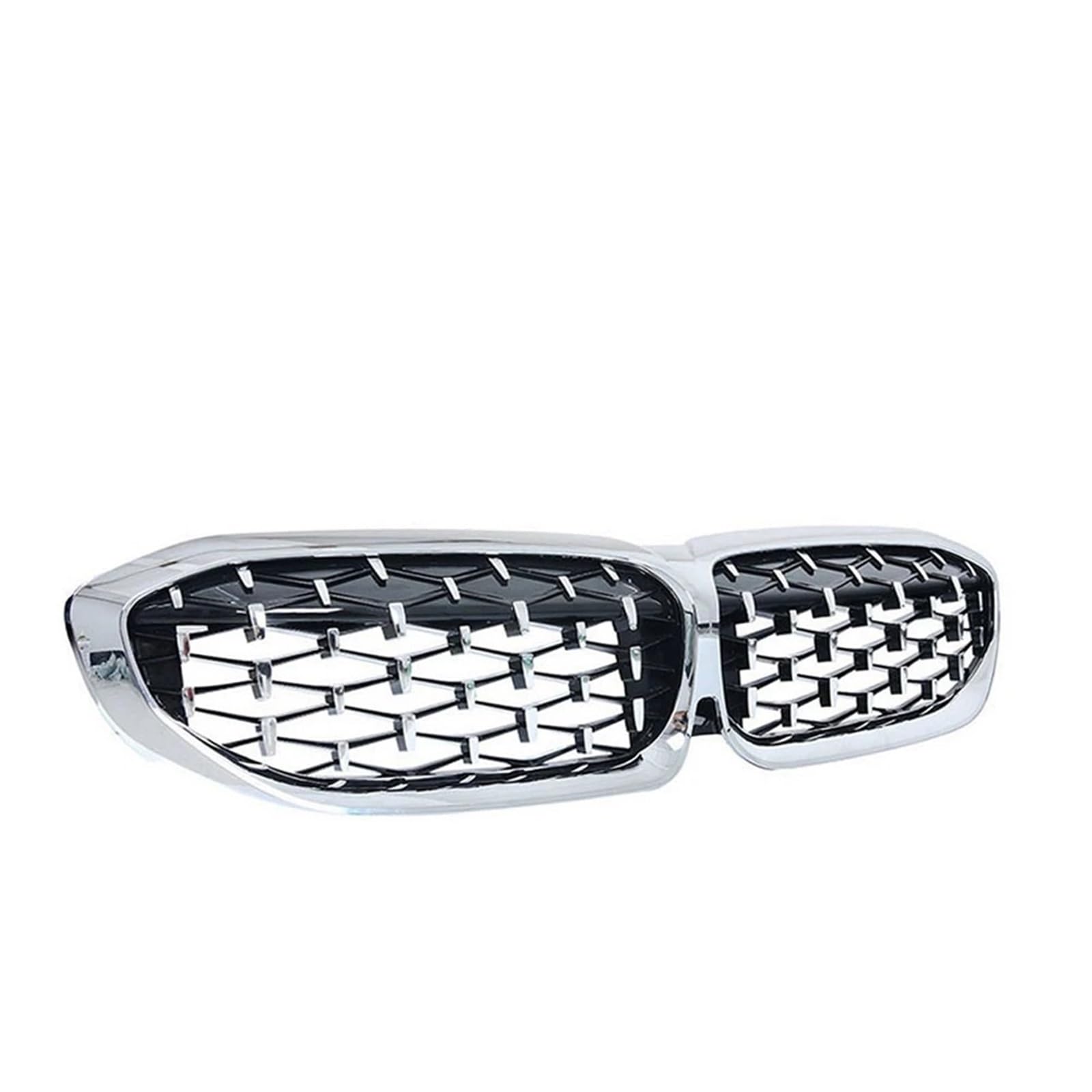 Kühlergrille Für 3er-Serie G20 G21 G28 2019–2021 Meteor-Stil Autozubehör 1 Paar Frontgrill Diamant-Nierengitter Renngrills Auto Frontgrill(All Silver) von YAKISA