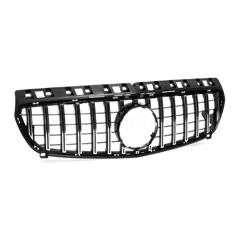 Kühlergrille Für Benz A Für Klasse W176 2013-2015 A180 A200 A250 A45 Für AMG Für GT Stil Silber/schwarz Obere Stoßstange Haube Mesh Grill Front Grille Auto Frontgrill(Silver) von YAKISA