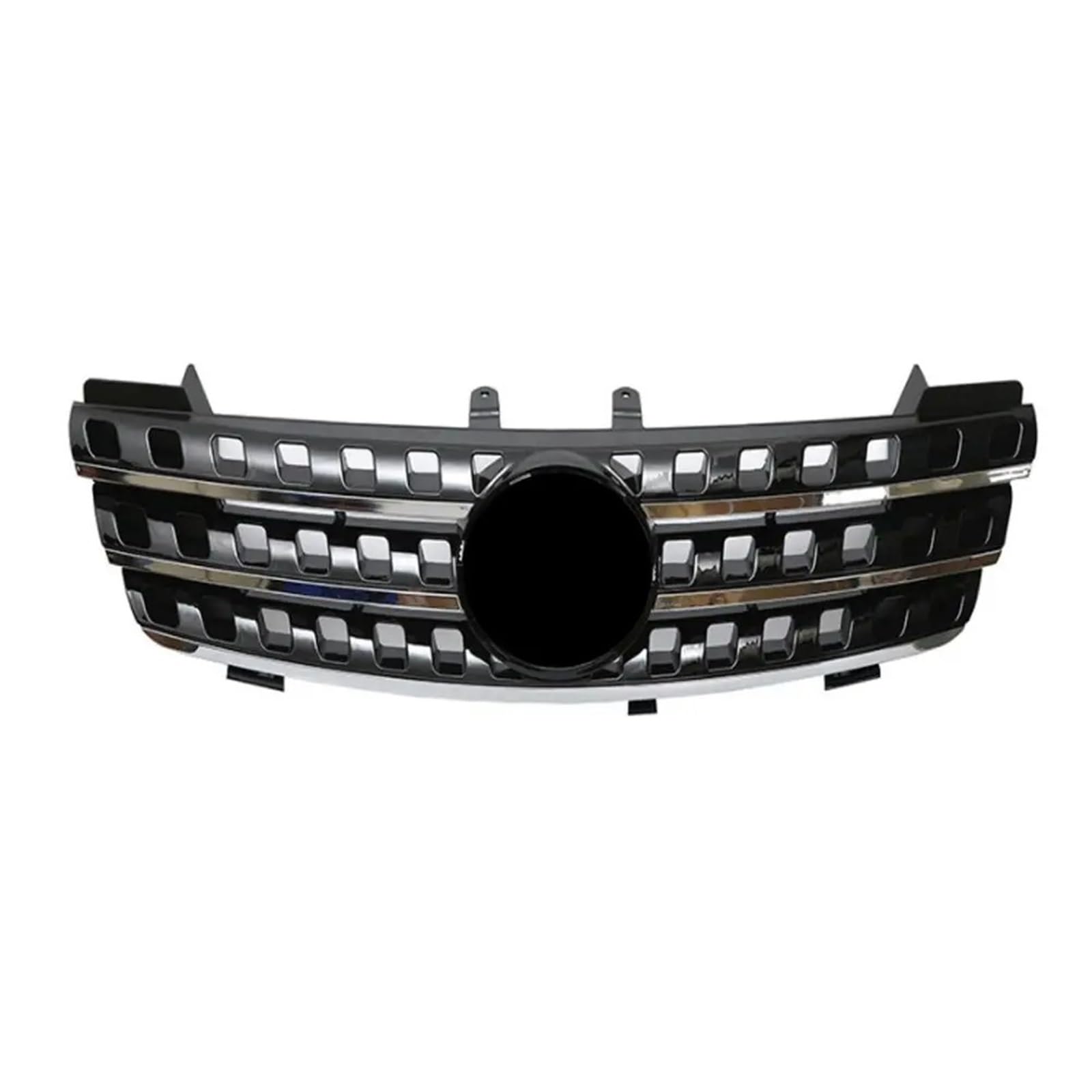 Kühlergrille Für Benz ML Für Klasse W164 ML320 ML350 ML550 2005 2006 2007 2008 Auto Vorderen Stoßstange Grille Oberen Racing Grill Auto Frontgrill(Black) von YAKISA