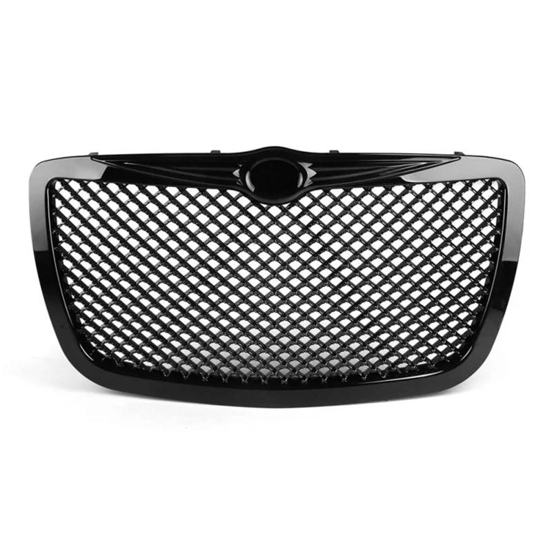 Kühlergrille Für Chrysler 300/300C 2005–2010 Zubehör Grill Auto-Modifikation Mittleres Netz Geeignet Auto Frontgrill(Black) von YAKISA