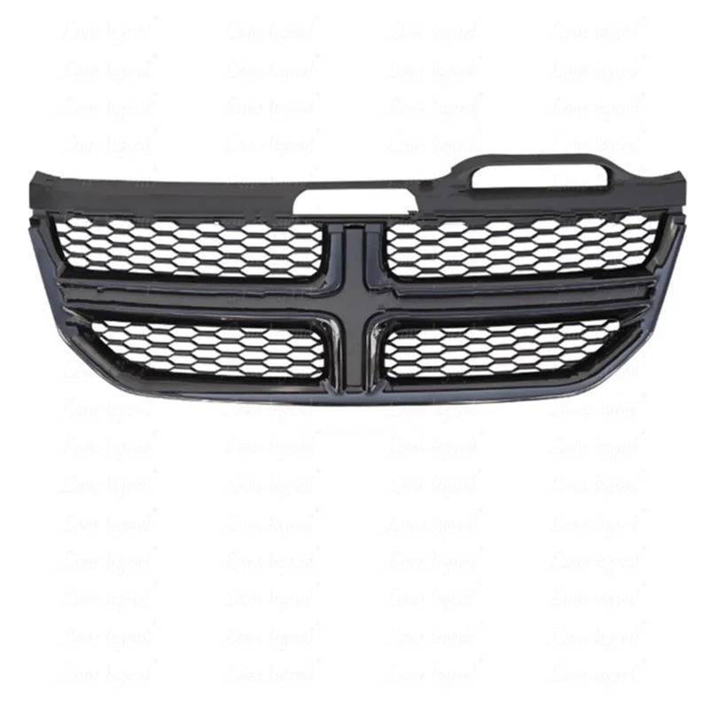 Kühlergrille Für Dodge Für Journey 2009-2017 Kühlergrill Um Trim Racing Grills Trim Stoßstange Mesh Grille Vorderen Auto Grill Grills Auto Frontgrill(Black) von YAKISA