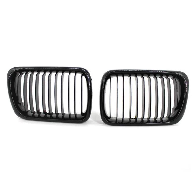 Kühlergrille Für E36 1997-1999 Für 318i 323i 325i 320i 328i SCHWARZ E36 Kühlergrill ABS Front Ersatz Haube Nieren Grill Auto Frontgrill(Gloss Black) von YAKISA