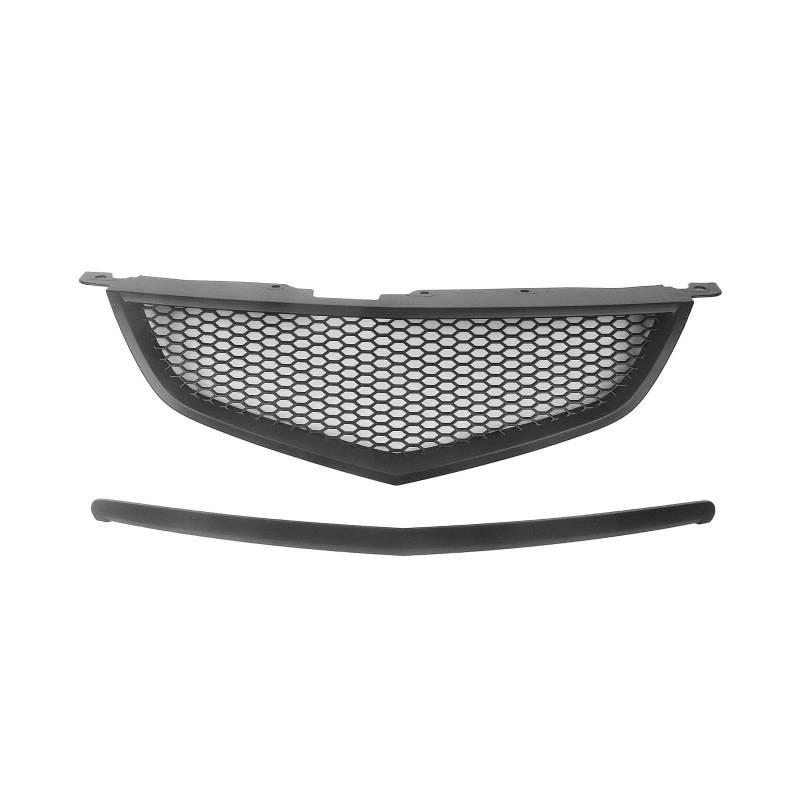 Kühlergrille Für TL 2004–2006 Karbonfaser-Look Glänzend Mattschwarz Waben-Stil Obere Stoßstange Haube Netz-Frontgrill Renngrill Auto Frontgrill(Matte Black) von YAKISA