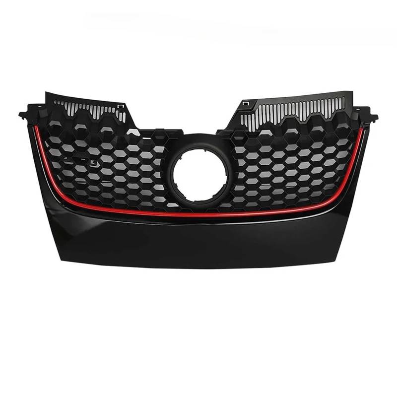 Kühlergrille Für Vw Für Golf 5 MK5 Für Jetta Für GTI 2006-2009 Auto Honeycomb Mesh Front Stoßstange Grills Oberen Mitte Grille Racing Grill Auto Teile Auto Frontgrill von YAKISA