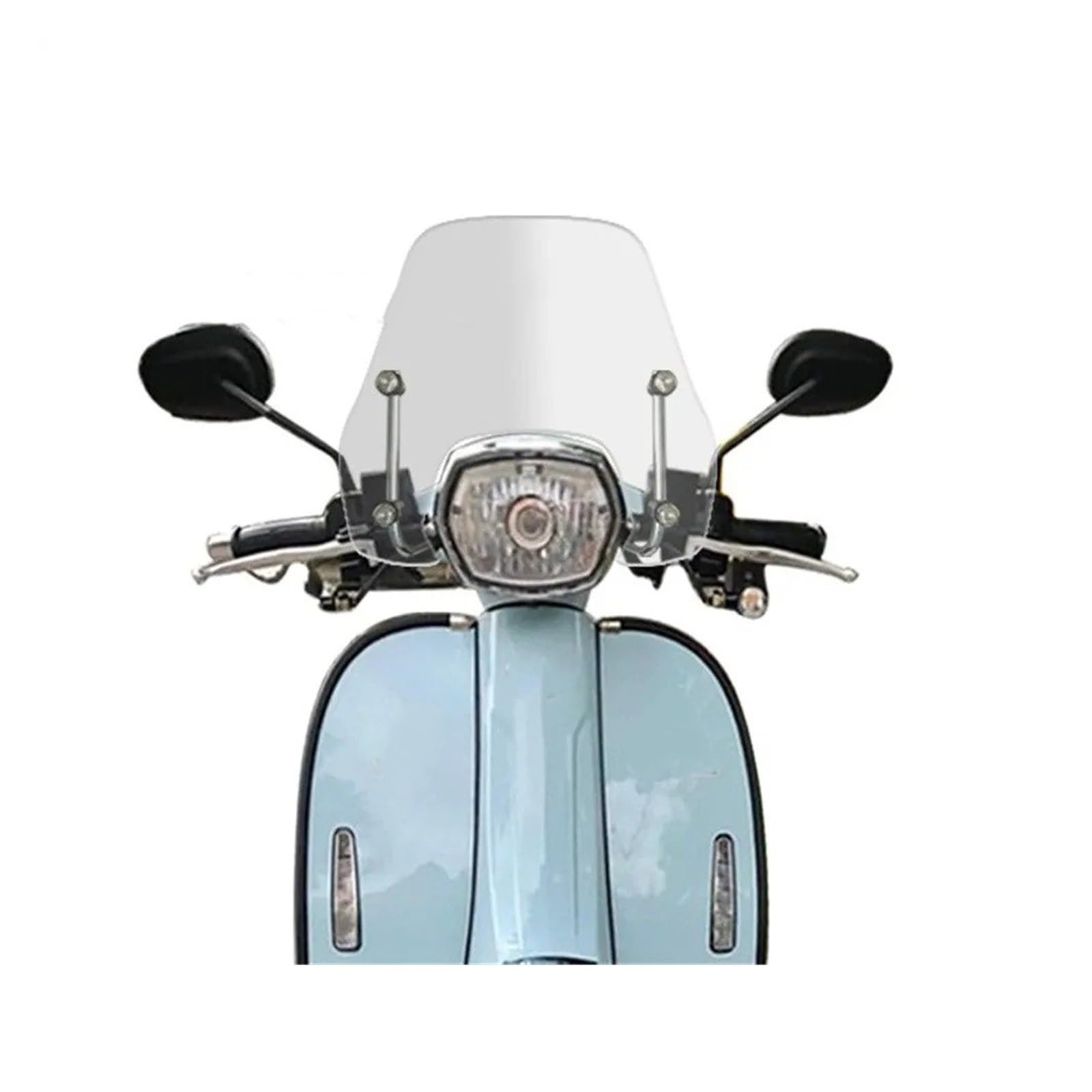 Motorrad Windschild 33CM Für Royal Für Legierung Für GP150 Für RA150 Für GP125 Motorrad Windschutzscheibe Air Deflektor Roller Zubehör Motorrad Windschutzscheibe Windabweiser Windschutzscheibe(Clear) von YAKISA