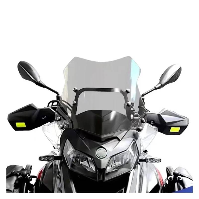 Motorrad Windschild Für Benelli Für TRK502 Für TRK502X Für TRK 552 Für TRK552X Motorrad Windschutzscheibe Double Bubble Windschutzscheibe Windabweiser Windabweiser Windschutzscheibe(B - Transparent) von YAKISA