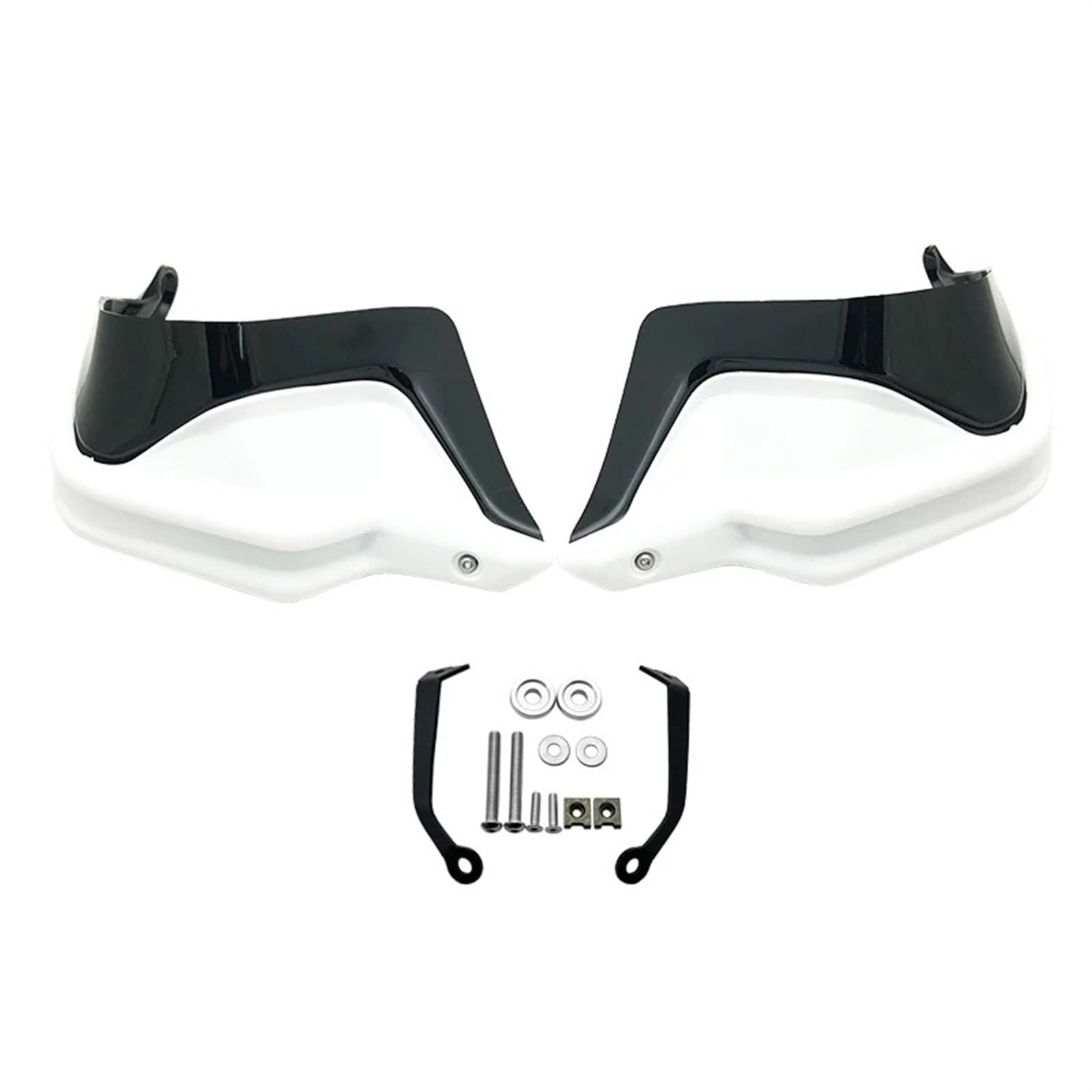 Motorrad Windschild Für CFMOTO 400MT 650MT 650 MT 400 MT Motorrad Handprotektoren Schild Guards Windschutzscheibe Hand Wind Schutz Windabweiser Windschutzscheibe(White Black Set) von YAKISA