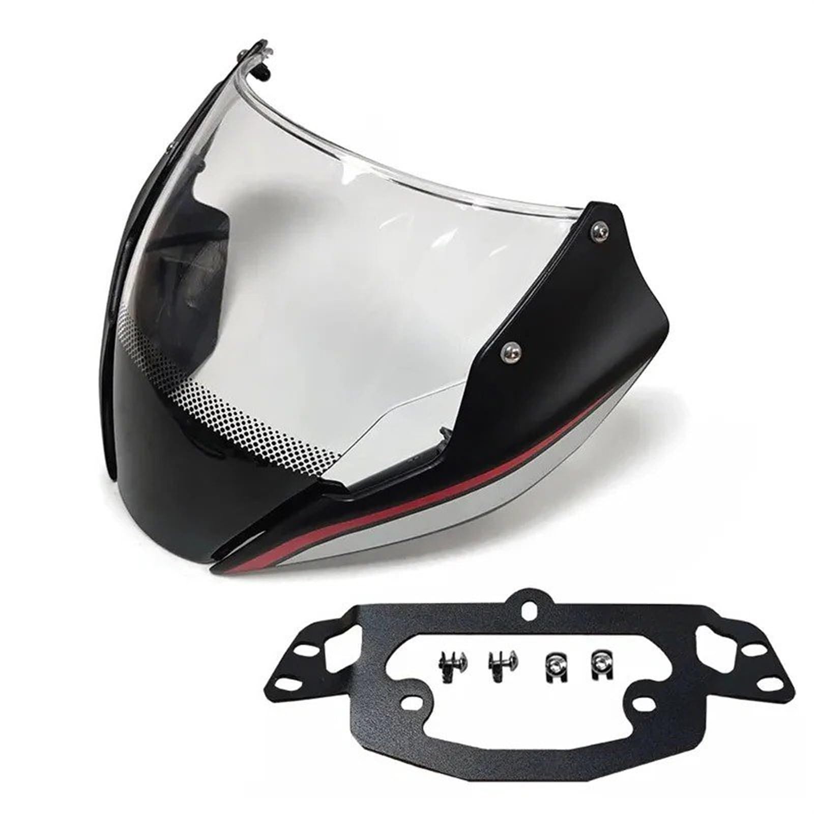 Motorrad Windschild Für DUCATI Für Monster 797 821 1200S Für Monster797 Für Stnipe 2023-2017 Deflektoren Windschutzscheibe Verkleidung Windschutzscheibe Front Kopf Cowling Windabweiser Windschutzschei von YAKISA