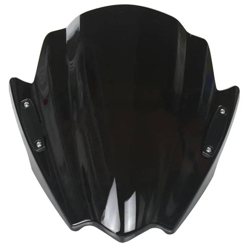 Motorrad Windschild Für Hornet CB600F CB 600 F CB599 CB650F CB650R CB500F CB500X 2008-2017 2018 2019 Motorrad Windschutzscheibe Windschutz Bildschirm Windabweiser Windschutzscheibe(Black) von YAKISA