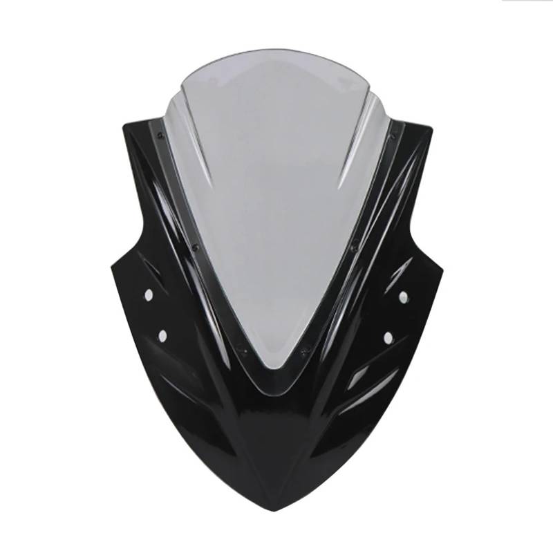 Motorrad Windschild Für Kawasaki Für Ninja 400 2019-2020 250 300 2013-2018 2017 Für Ninja400 Für Ninja250 Für Ninja300 Motorrad Windschutzscheibe Windschutz Windabweiser Windschutzscheibe(Bright Black von YAKISA