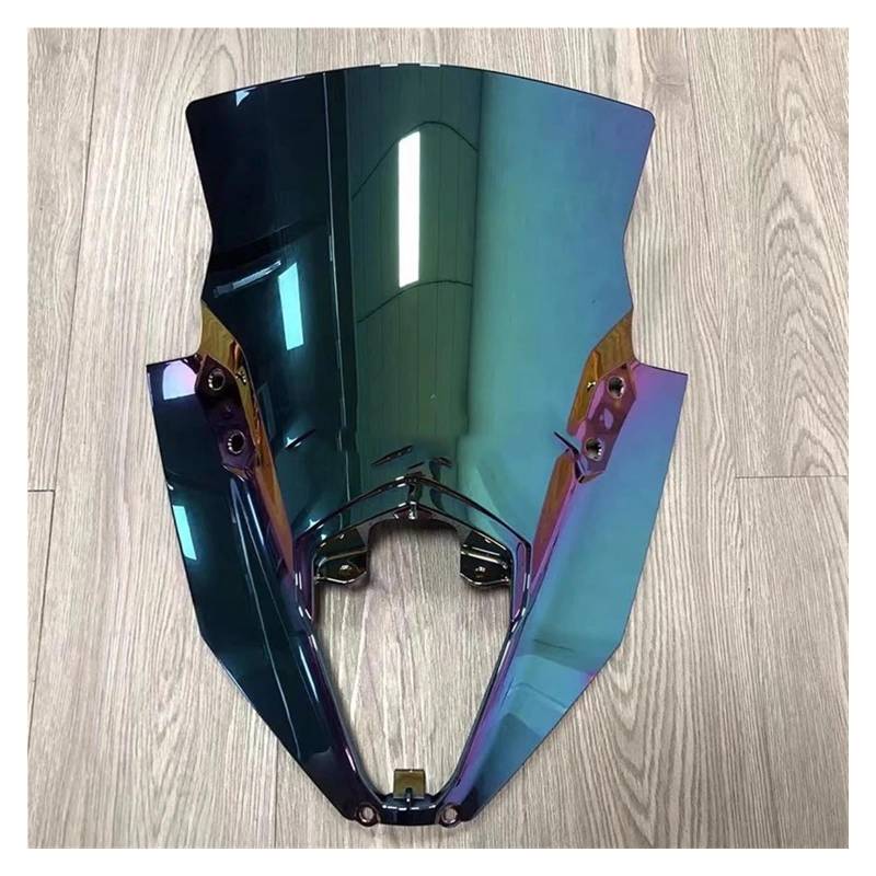 Motorrad Windschild Für Kawasaki Für Ninja 650 EX650 ER-6F ER6F 2020 2021 2022 2023 Windabweiser Schwarz Iridium Motorrad Windschutzscheibe Windschutz Bildschirm Windabweiser Windschutzscheibe(Black I von YAKISA