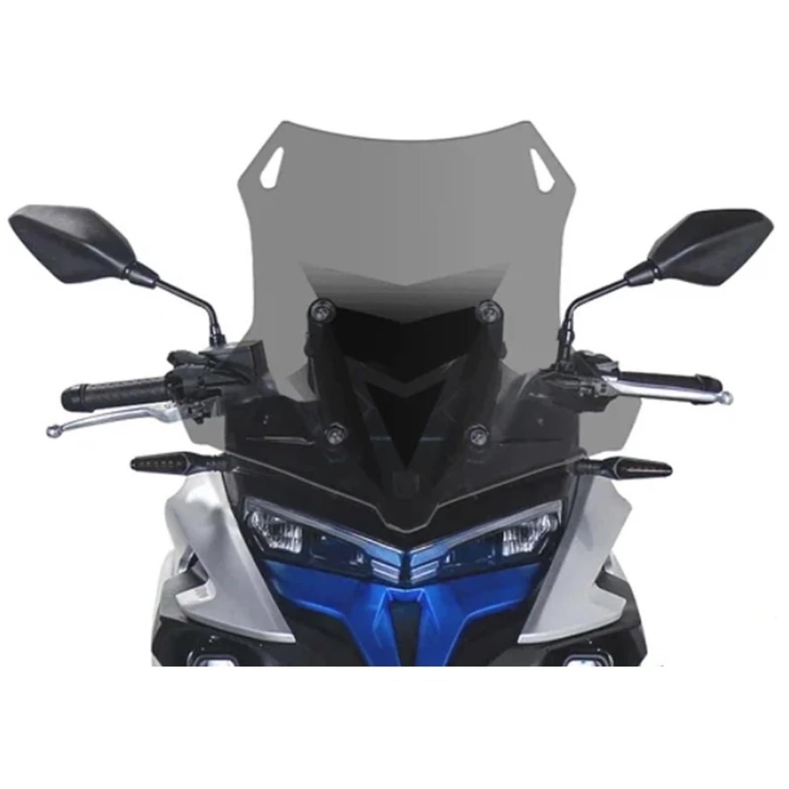 Motorrad Windschild Für Loncin Für VOGE 525DSX DS 525X 525 DSX Für DS525X DS525 2022 2023 Motorrad Frontscheibe Zubehör Windschutz Windschutz Windabweiser Windschutzscheibe(SOOT 10CM) von YAKISA