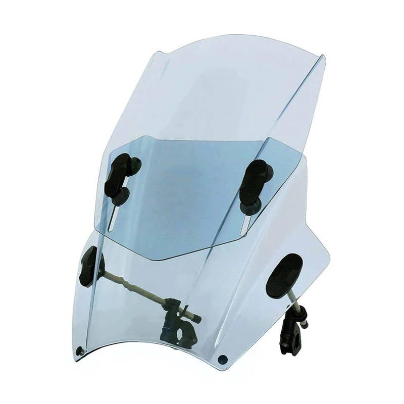 Motorrad Windschild Für MT-03 Für MT-07 Für MT-09 Für MT-10 Für FZ-10 Für FZ-09 Für FZ1N Für FZ6 Motorrad Einstellbare Windschutz Windschutzscheibe Windabweiser Windschutzscheibe(Transparent Gray) von YAKISA