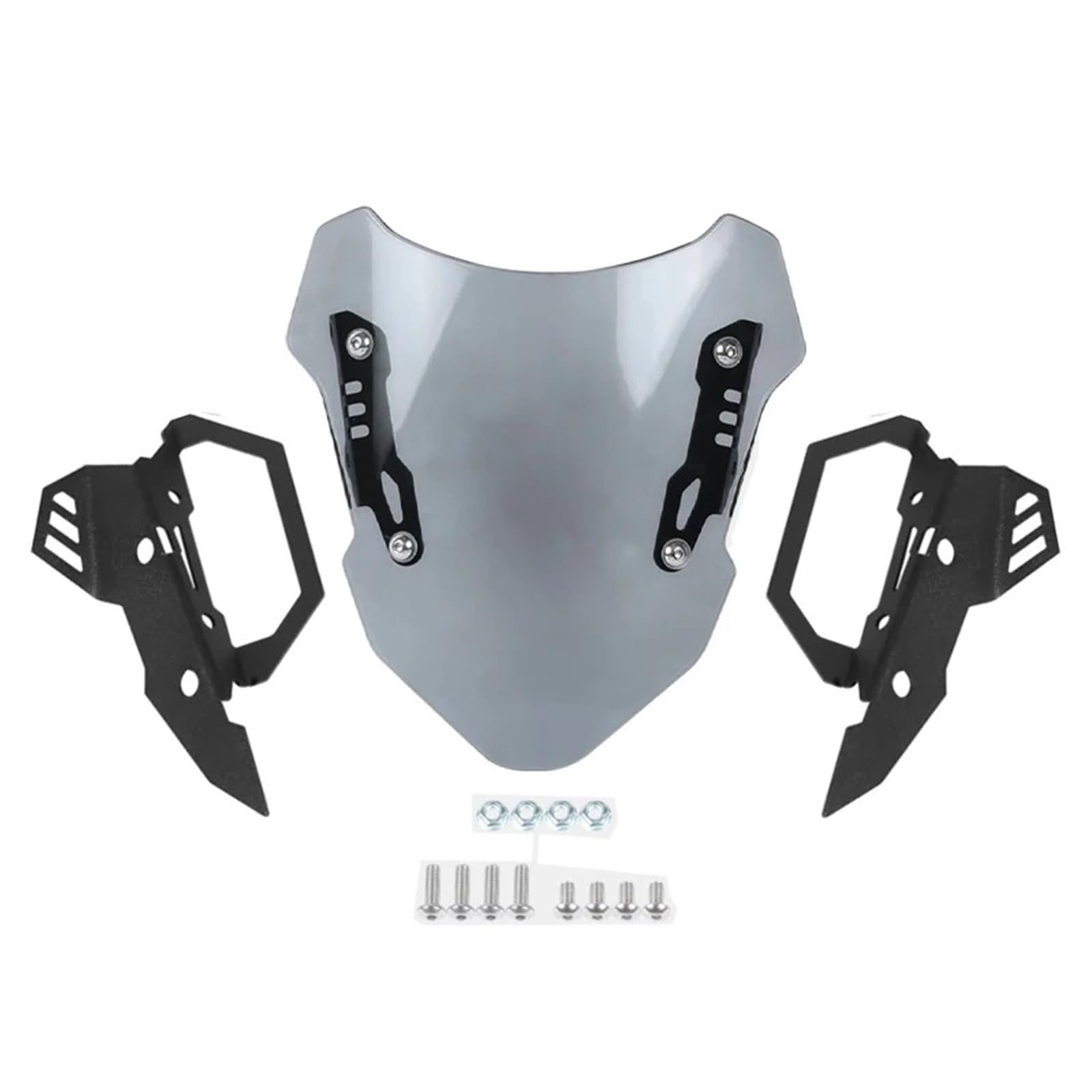 Motorrad Windschild Für MT15 MT125 MT 15 2019-2022 Motorradzubehör Windschutzscheibe Windschutz Acryl Deflektor Kit Windabweiser Windschutzscheibe(Grey) von YAKISA