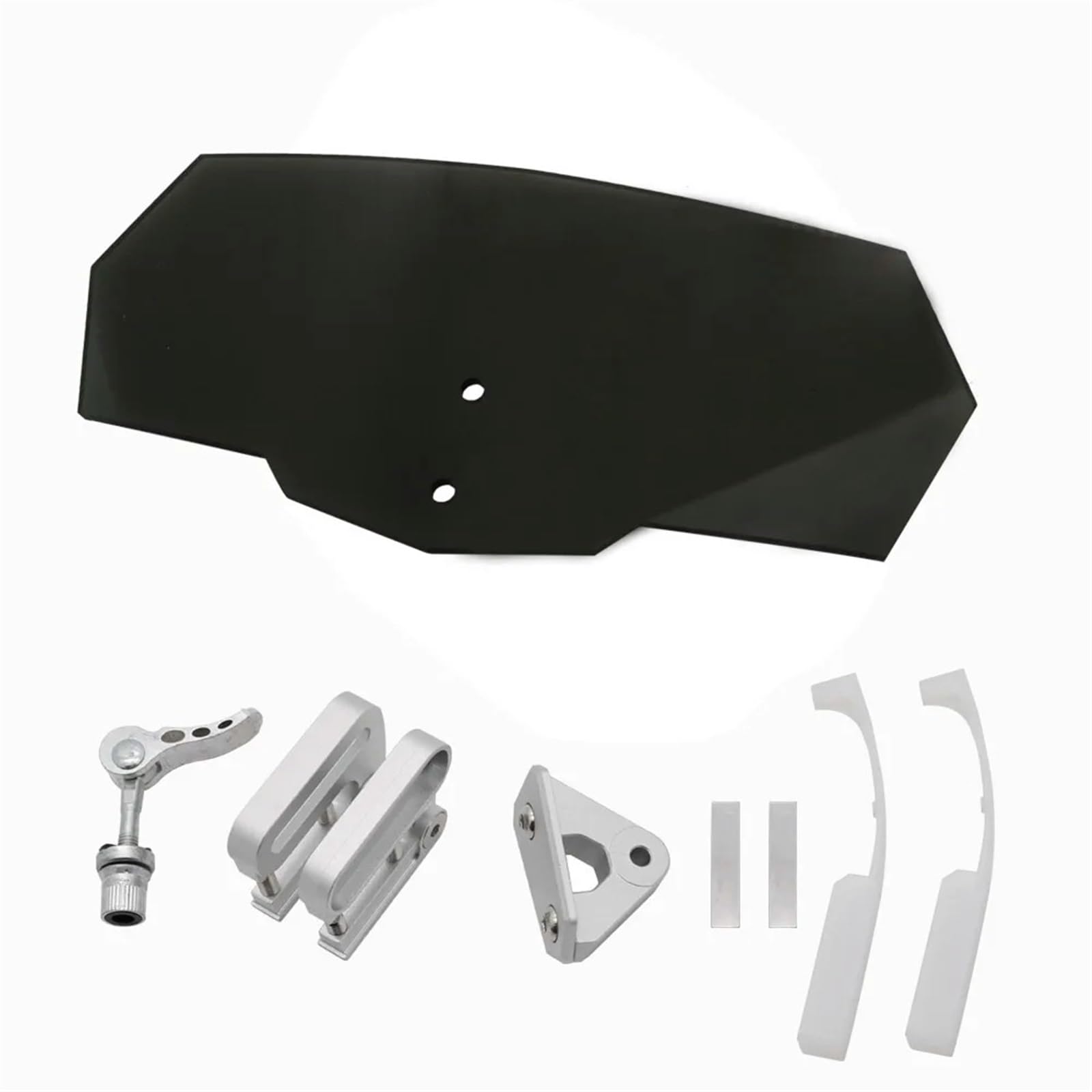 Motorrad Windschild Für R1200GS Für Vfr 800 Für Kawasaki Für Versys 650 Für Benelli Motorrad Windabweiser Windschutz Windschutz Moto Teile Windabweiser Windschutzscheibe(Black) von YAKISA