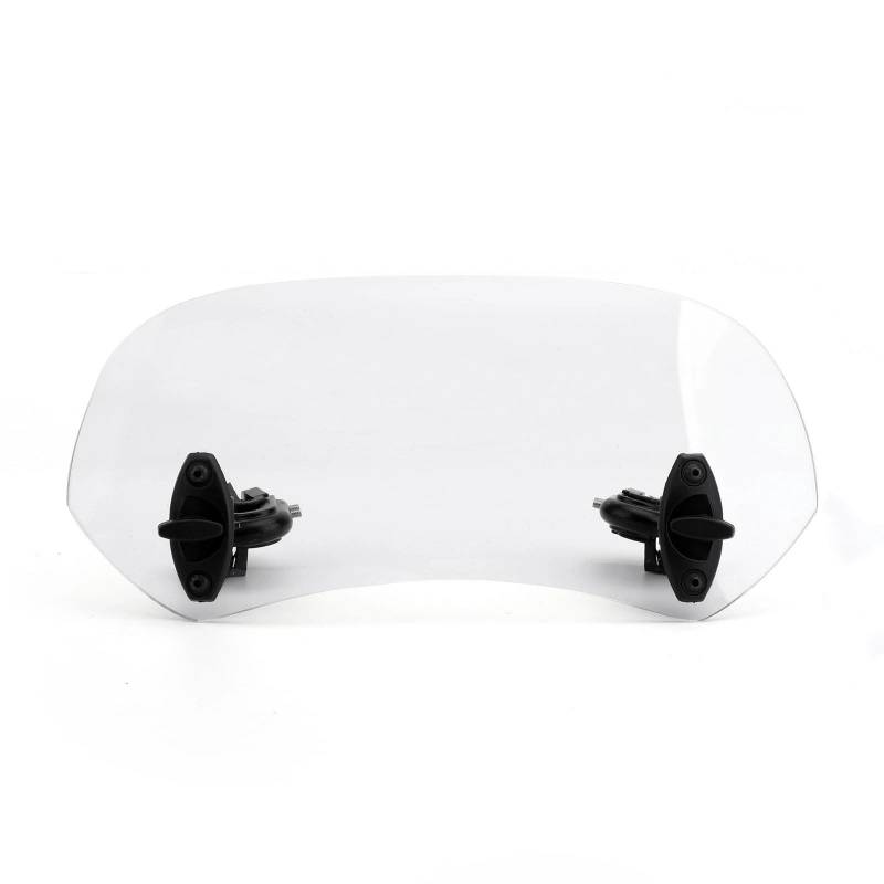 Motorrad Windschild Für Universal Motorrad Einstellbare Clip Auf Windschutzscheibe Verlängerung Spoiler Windabweiser Windabweiser Windschutzscheibe(Clear 11cm 28.5cm) von YAKISA