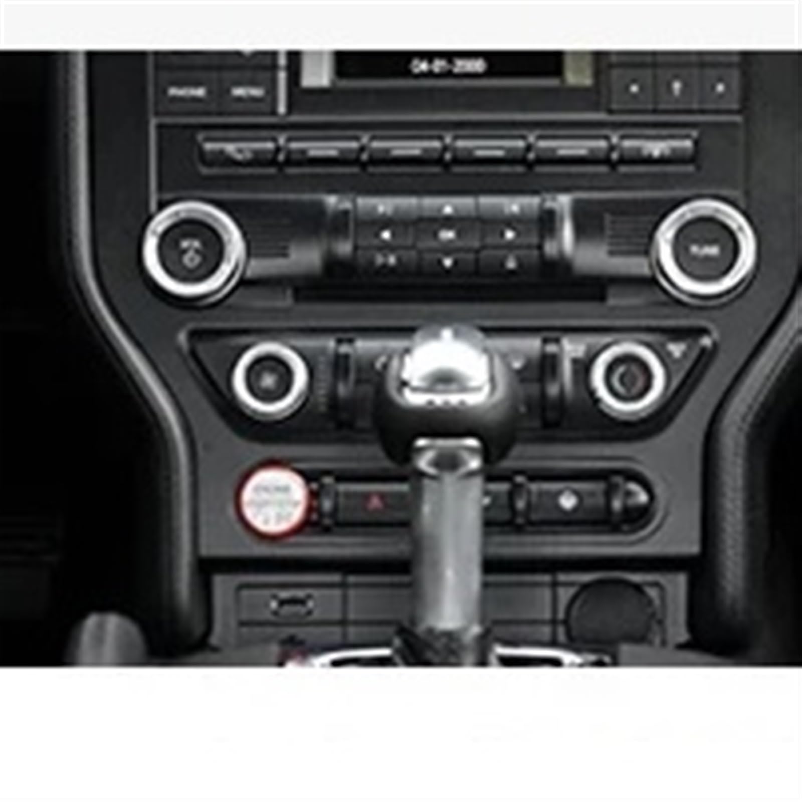 PanelMittelkonsole Für Ford Für Mustang 2015-2023 AC Control Schalter Taste Trim Volumen Einstellen Knopf Aufkleber Zentrale CD Panel Abdeckung Mittelkonsole Styling(5pc 2969) von YAKISA