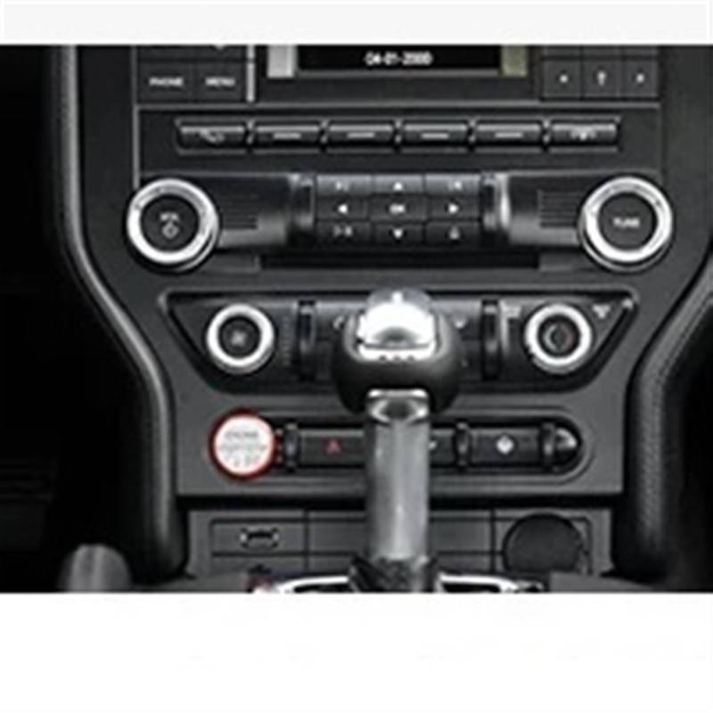 PanelMittelkonsole Für Ford Für Mustang 2015-2023 AC Control Schalter Taste Trim Volumen Einstellen Knopf Aufkleber Zentrale CD Panel Abdeckung Mittelkonsole Styling(5pc 2969) von YAKISA