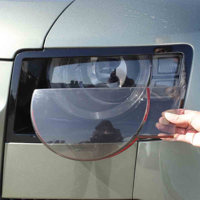 AutoScheinwerfer Transparente Lampenschirme Lampenschirme Masken Frontscheinwerfer Objektivabdeckung Fit für Land Rover Defender 90 110 20202022 Scheinwerferabdeckungen Seite Auto von YANER