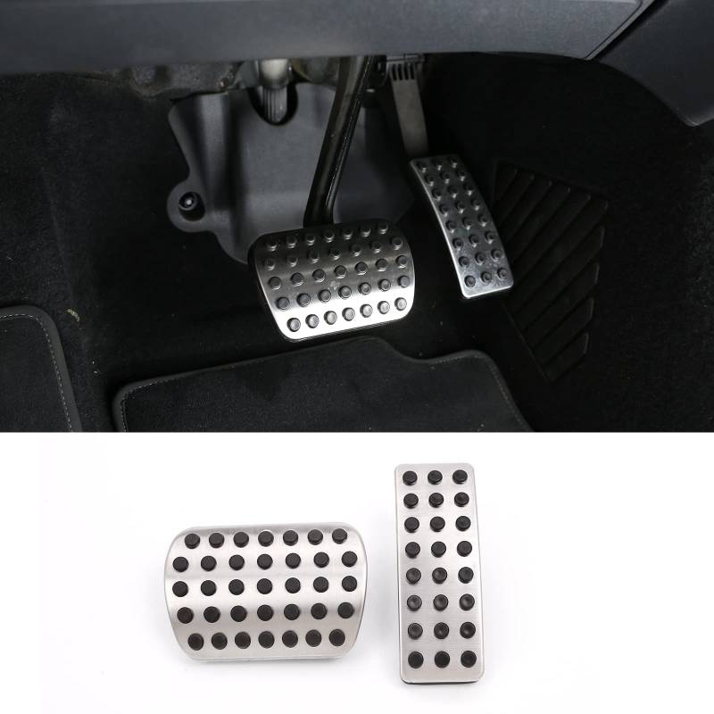 Rutschfeste Fußpedal-Pads für Mercedes Benz A B CLA GLA ML GL R Klasse Hochleistungs-Aluminium-Beschleunigungs- und Bremspedal-Abdeckung, 2 Stück von YANER