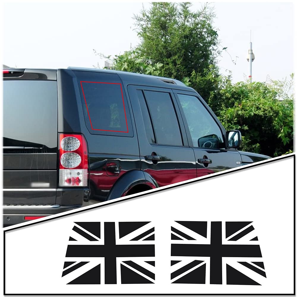 The Union Flag Vinyl Rückseite Side Fenster Aufkleber Kompatibel mit Land Rover Discovery 4 2010–2016, Fensteraufkleber, vorgeschnittene Aufkleber, Außenzubehör von YANER