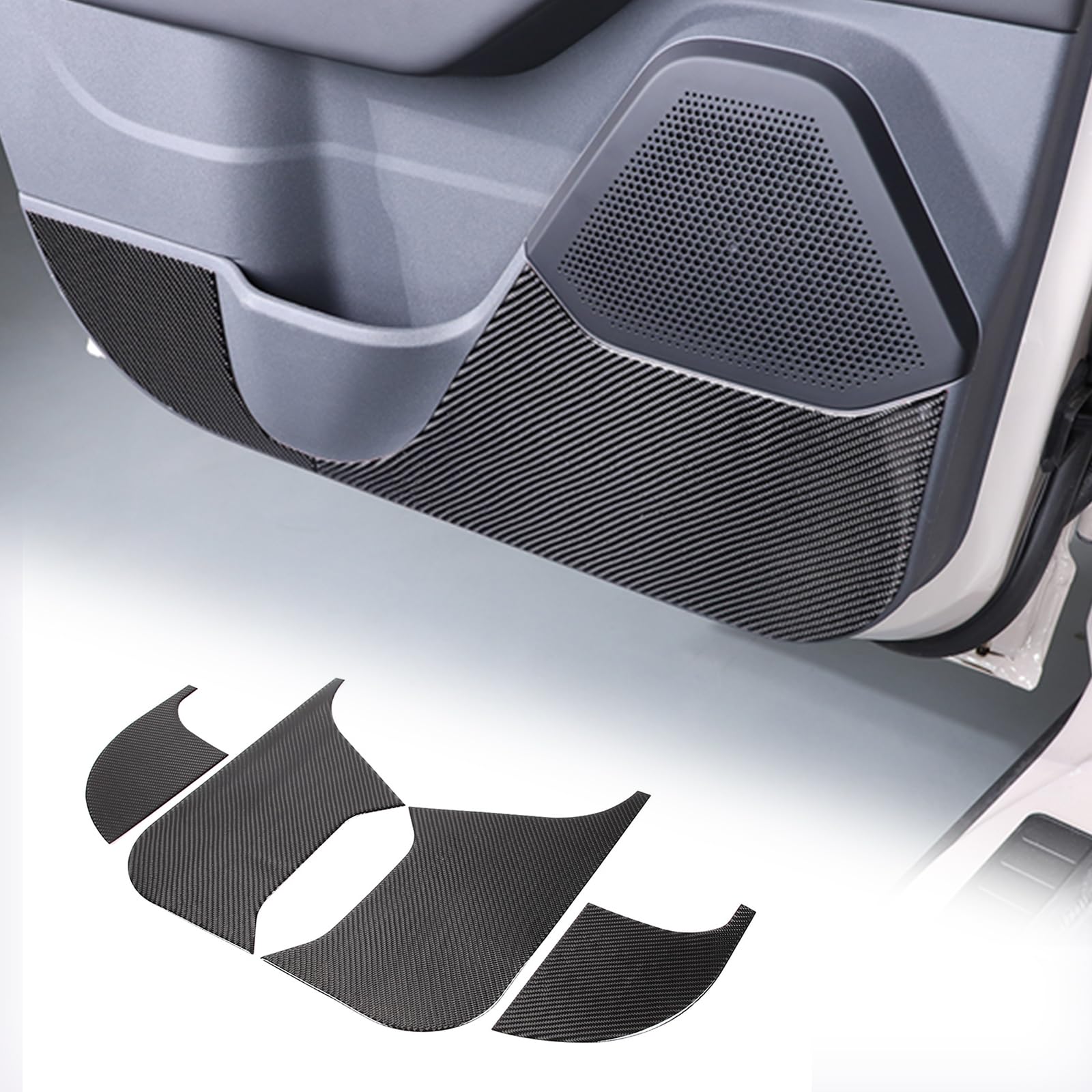 YANER Tür-Anti-Kick-Panel-Zieraufkleber aus weicher Kohlefaser, kompatibel mit Ineos Grenadier 2020–2024, Innentür-Anti-Kick-dekorativer Panel-Schutz von YANER