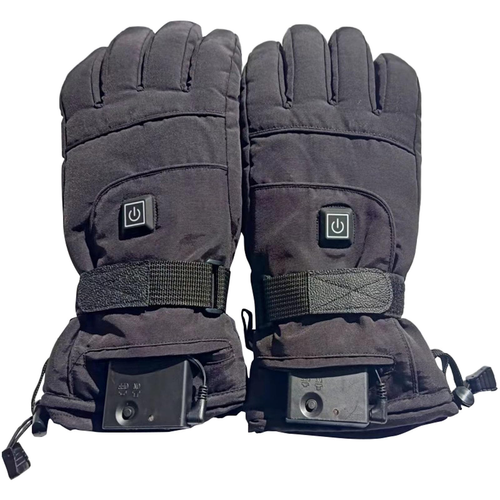 YANFJHV Hand Für Männer Heizung Für Winter Angeln Batterie Beheizte Schnee Handschuhe Handschuhe Jagd Wiederaufladbare Radfahren Reiten Wärmer Elektrische Fäustlinge SKi Motorrad (Black, L) von YANFJHV