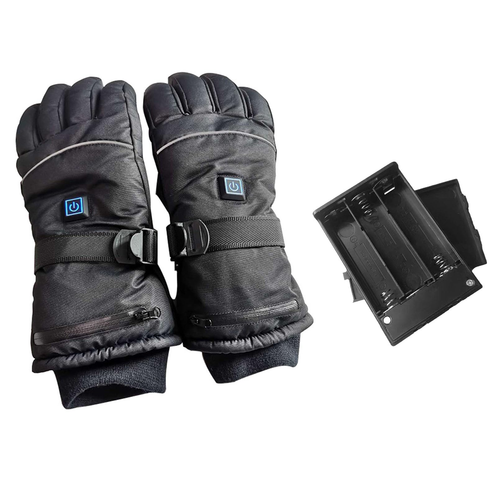 YANFJHV Hand Für Männer Heizung Für Winter Angeln Batterie Beheizte Schnee Handschuhe Handschuhe Jagd Wiederaufladbare Radfahren Reiten Wärmer Elektrische Fäustlinge SKi Motorrad Winter (Black, L) von YANFJHV