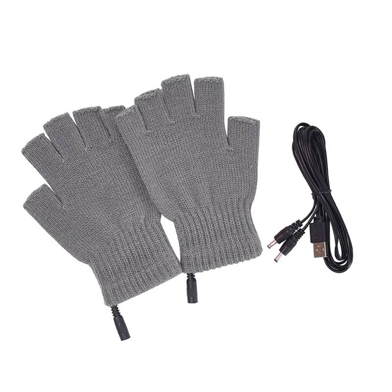 YANFJHV Winter-Mesh-Handschuhe für Damen, gestrickt, plus Samt, verdickt, und Winter-Handschuhe mit warmem Muster (Handschuhe für Erwachsene) Schwarze Handschuhe Damen Winter (Grey, One Size) von YANFJHV