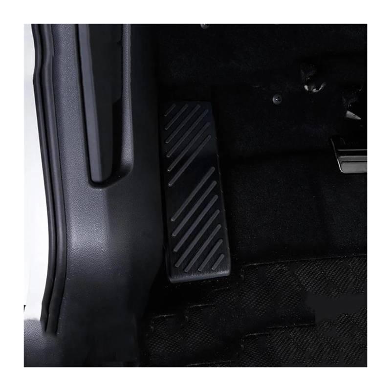 Auto Pedale Für VW Für Tiguan MK2 2016 2017 2018 2019 2020 2021 2022 2023 Auto Gaspedal Bremspedal Abdeckung rutschfeste Pad Zubehör Bremse Pedalkappen(Footrest Black 1pcs) von YANGTINGTING