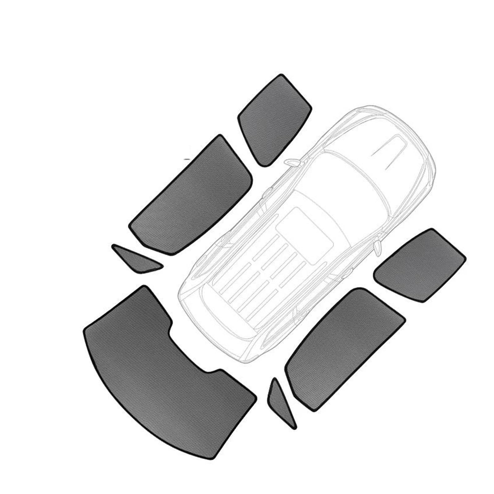 Auto-Sonnenschirm Für Land Für Rover Für Discovery 5 Für L462 2017-2023 Autosonnenschutz Frontscheibe Magnetischer Netzvorhang Hinteres Seitenfenster Sonnenblende Frontscheibenabdeckung(7pcs) von YANGTINGTING