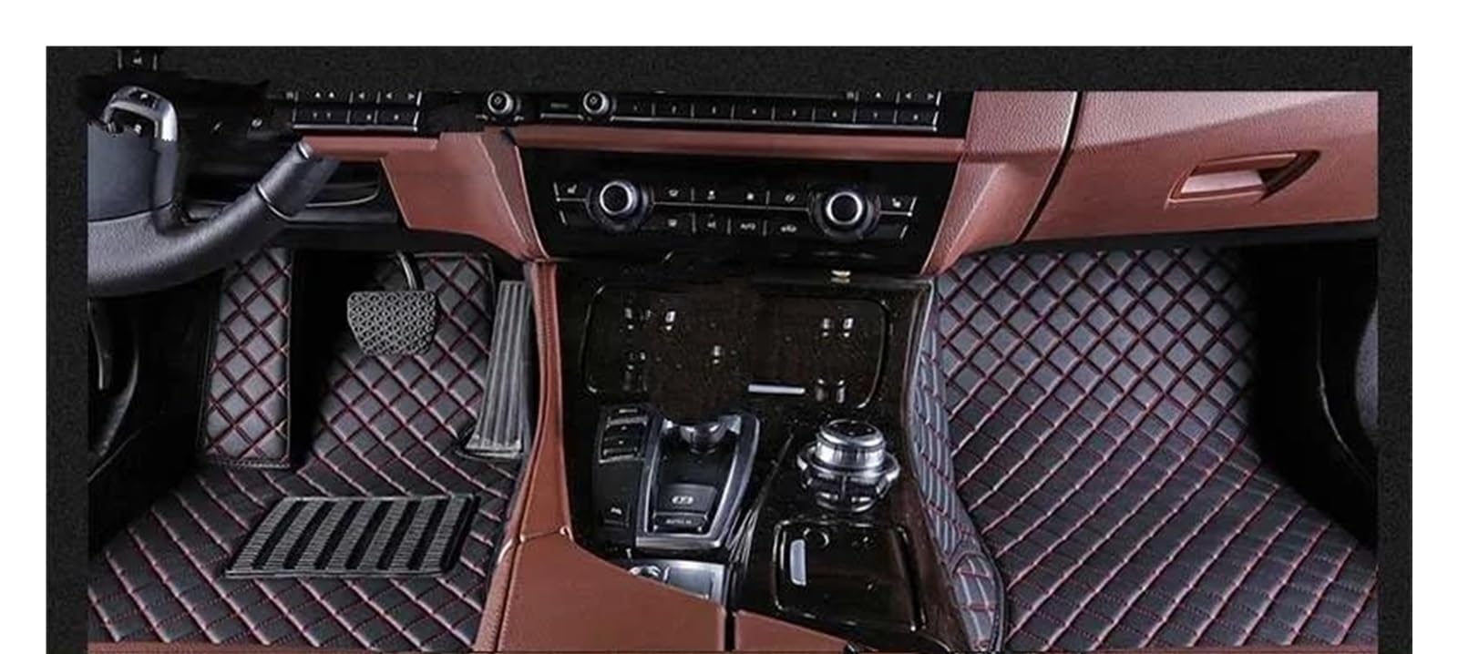 Automatte Passend Für Benz Für GLB Für X247 2019 2020 2021 2022 2023 Custom Car Fußmatten Auto Teppiche Fuß Coche Zubehör Auto Fußmatten(Black Red,2019-2023 G) von YANGTINGTING