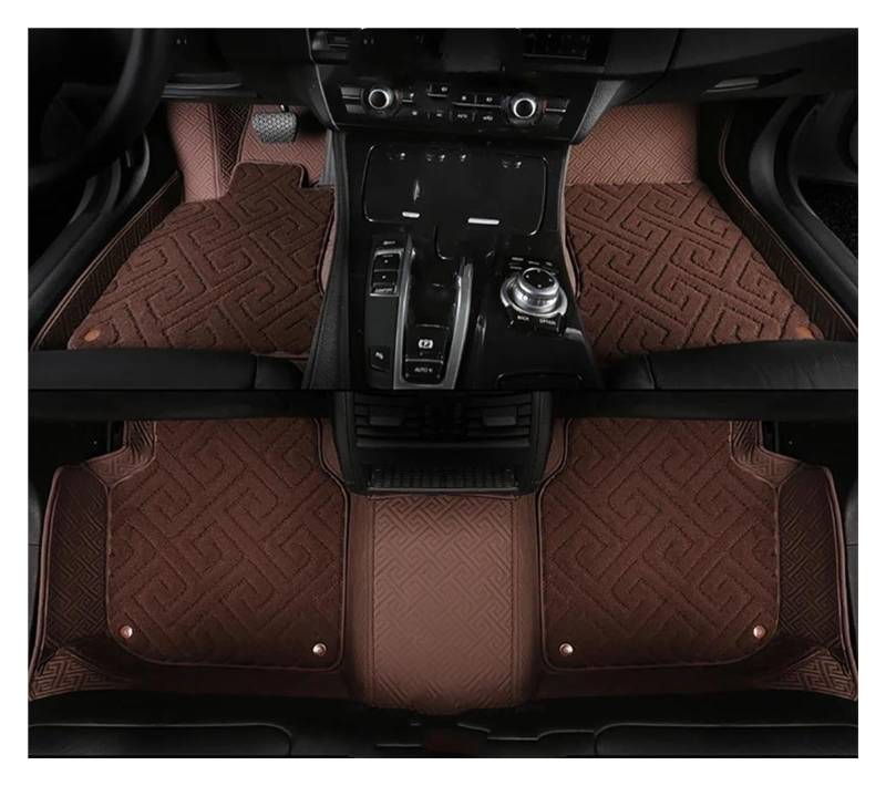 Automatte Passend Für Infiniti Für QX50 2013-2023 Auto Custom Car Fußmatten Teppiche Fuß Coche Zubehör Auto Fußmatten(Coffee Double,2018-2023) von YANGTINGTING