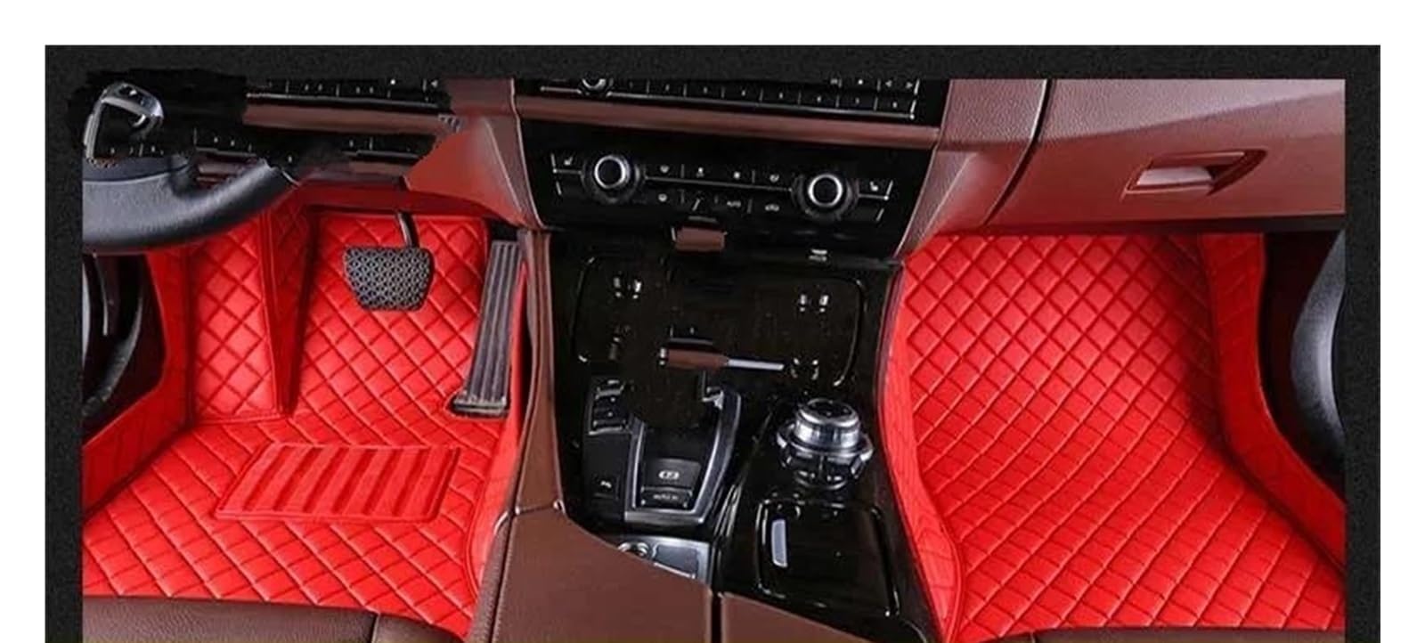 Automatte Passend Für Land Für Rover Für Entdeckung Für LR3 Für LR4 2004 2005 2006 2007-2023 Custom Car Fußmatten Auto Teppiche Fuß Coche Zubehör Auto Fußmatten(Black Red,2004-2009 3th) von YANGTINGTING