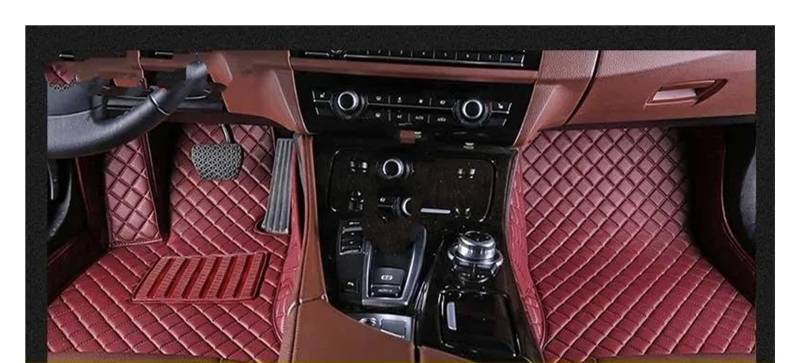 Automatte Passend Für Land Für Rover Für Entdeckung Für LR3 Für LR4 2004 2005 2006 2007-2023 Custom Car Fußmatten Auto Teppiche Fuß Coche Zubehör Auto Fußmatten(Claret,2010-2016 7Seats 4th) von YANGTINGTING