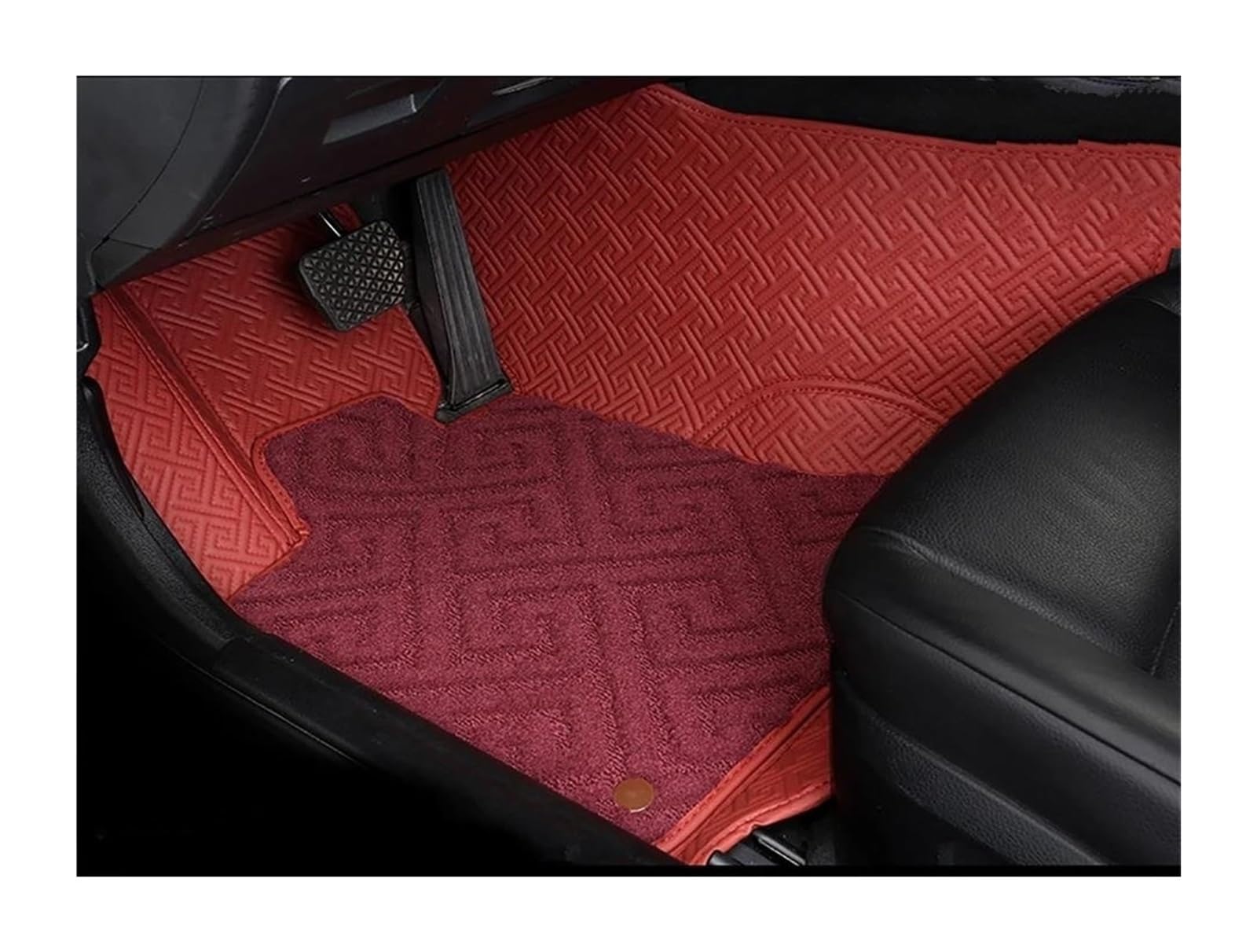 Automatte Passend Für Mitsubishi Für Pajero Für Sport 1996-2023 Custom Car Fußmatten Auto Teppiche Fuß Coche Zubehör Auto Fußmatten(Claret Double,1996-2007) von YANGTINGTING